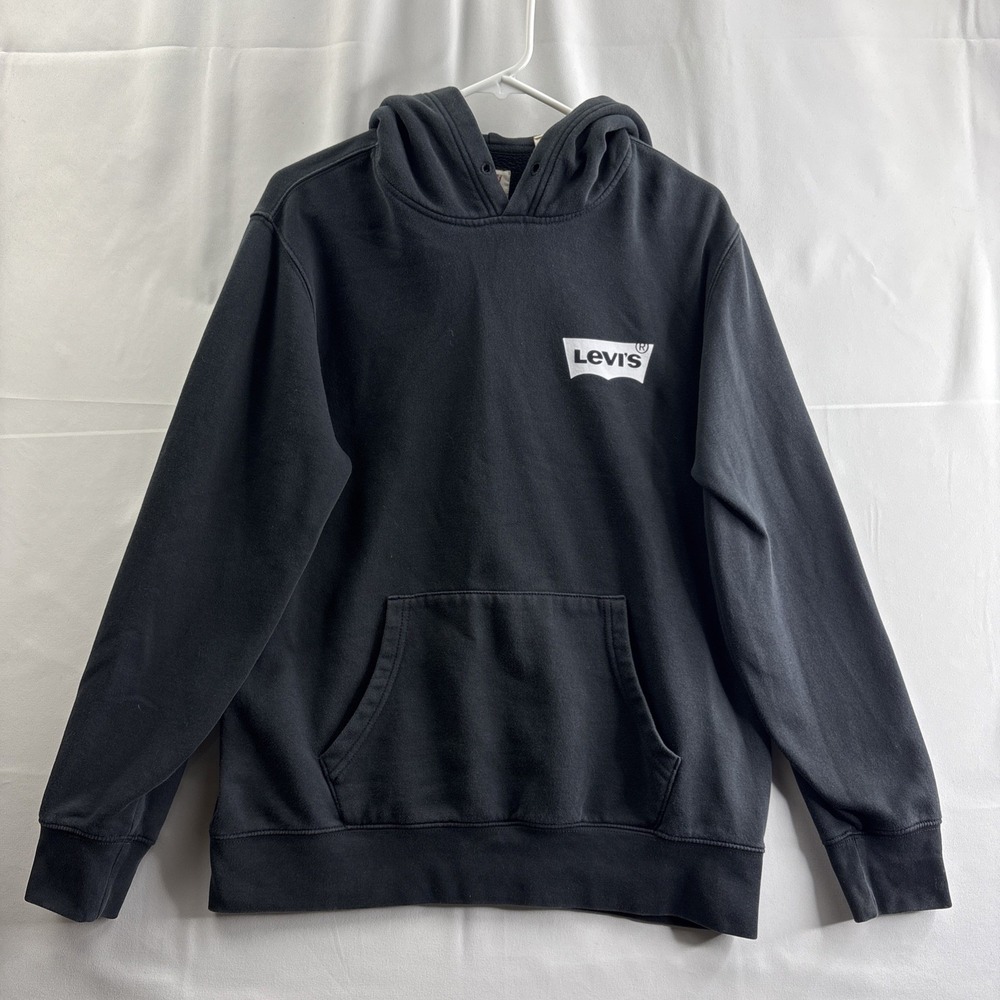 Levi's Graphic Hoodie Men's Medium Black Casual Long Sleeve